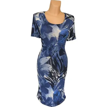 Dámské šaty Šaty HERA, Barva Tmavě modrá, Velikost XXXL 54, Materiál 98% Polyester 2% Lycra