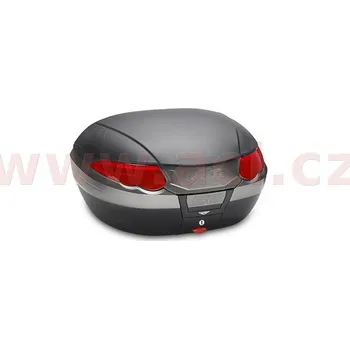 Zavazadlo na motocykl MONOKEY TopCase, KAPPA (56L, černý nelakovaný + červená odrazka)
