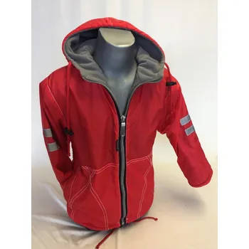 Červená bunda s teplou podšívkou, velikost 128, Barva červená, Složení materiálu 100% polyamid