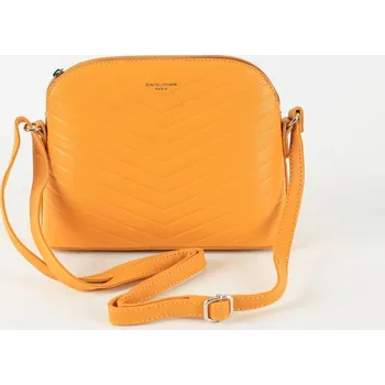 Dámská malá pevná crossbody kabelka David Jones CM5758 žlutá | KabelkyproVas.cz