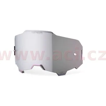 Motocyklové brýle plexi ARMEGA, 100% - USA (HIPER stříbrné chromové, Anti-fog)
