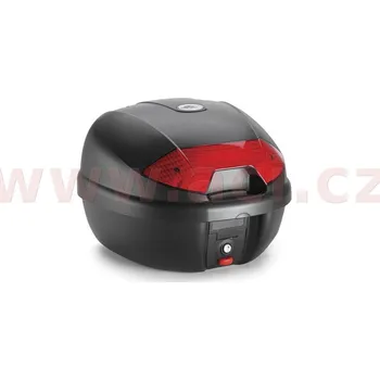 Zavazadlo na motocykl topcase, KAPPA (30L, černý nelakovaný + červená odrazka)