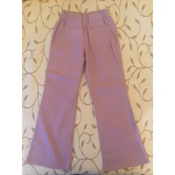 Chlapecké kalhoty Dívčí letní fialkové kalhoty 116,128, velikost 128, Barva Fialová, Složení materiálu 100% Bavlna
