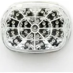 Highway Hawk Koncové světlo na motocykl HARLEY DAVIDSON s LED čirá, E-mark, chrom (1ks) Chrom