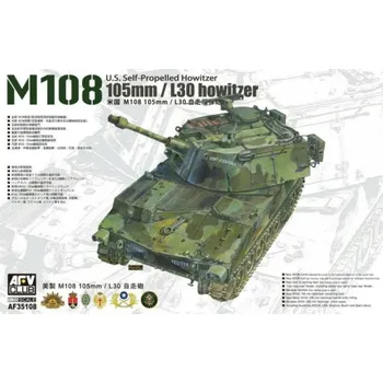Plastikový model AFV Club 1/35 U.S. Self-Propelled Howitzer M108 105mm/L30 Howitzer