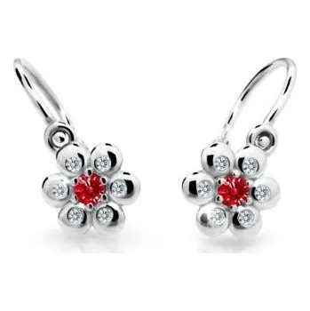 Náušnice Dětské náušnice se zirkony C2247 rubínová