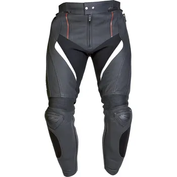 Moto kalhoty OZONE Kožené kalhoty na moto Grip černé 56