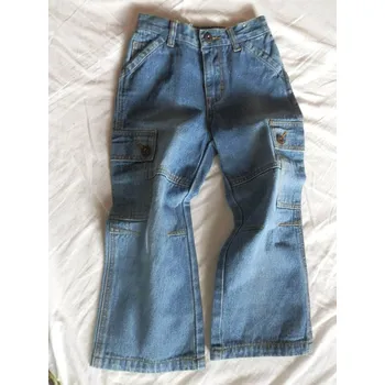 Dívčí džíny Rifle s kapsama WOLF 98-128, velikost 116, Barva středně modrá