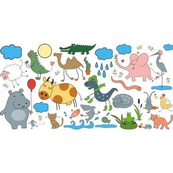 Samolepící dekorace Podivná zvířátka 3 samolepka na zeď - S