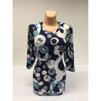 Dámská tunika Tunika, modrá halenka BIARA, Barva Tmavě modrá, Velikost L 42 , Materiál 98% Polyester 2% Lycra