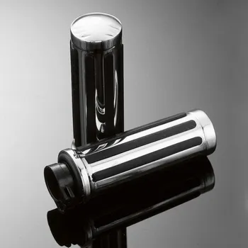 Gripy 25mm Highway Hawk LEGEND s uchycením lanek, chrom/černá (2ks) 25