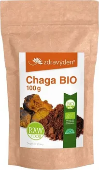 Přírodní produkt Zdravý den Chaga prášek Bio Raw 100 g