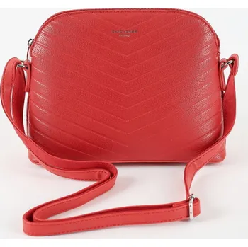 Kabelka Malá pevná červená crossbody kabelka David Jones CM5758