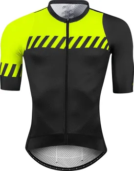 cyklistický dres Force F Fashion s krátkým rukávem Uni fluo/černý