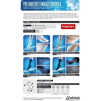 Dámské ponožky Loana Ponožky DIA S MASÁŽÍ Barva: Bílá, Velikost: 39-42