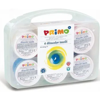 Speciální výtvarná barva Prstové barvy na textil Primo 6x100g