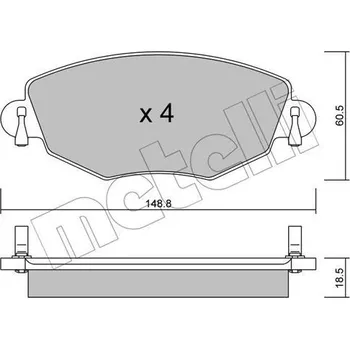 Brzdová destička Metelli 22-0318-0