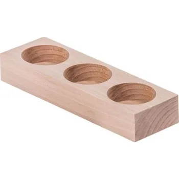 Svícen FK Dřevěný svícen - 16x5x2,5 cm