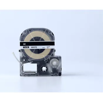 Pásek do tiskárny Epson SE24KW, 24mm x 8m, černý tisk / bílý podklad, plombovací, kompatibilní páska