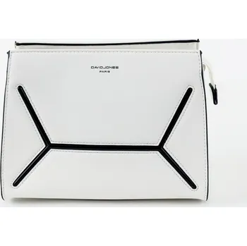 Malá pevná bílá crossbody kabelka David Jones 6261-1