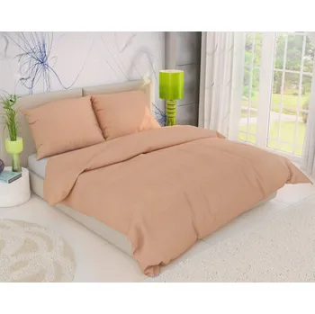 Bytový textil Kvalitex Francouzské krepové povlečení 200x200, 70x90cm LOSOSOVÉ