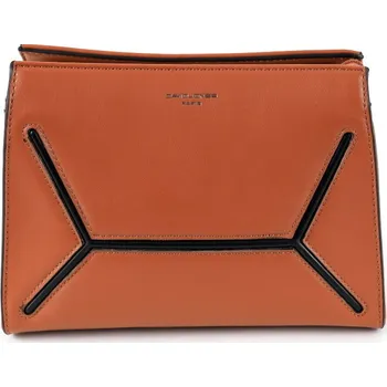 Malá pevná hnědá crossbody kabelka David Jones 6261-1