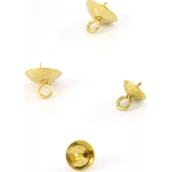 Módní doplněk Ocelová závěsná šlupna zlatá - 1Ks - 6mm