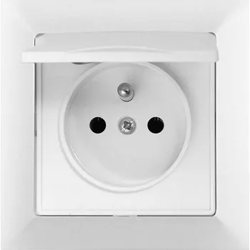 Stavebniny Timex Zásuvka s víčkem IP44 OPUS premium bílá