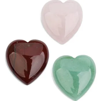 Materiál na výrobu šperku Kabošony srdce 10mm - 1Ks - Červená