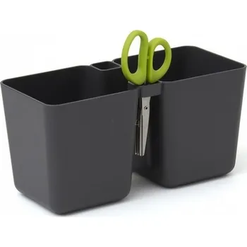 Květináč Prosperplast Twins Cube DTC245 květináč 24,4 x 11 x 12 cm šedý