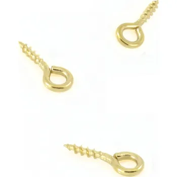 Materiál na výrobu šperku Závitové šlupny 316 10x4x1mm Zlaté - 1ks+B - 1Ks