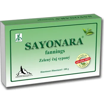 Sayonara Fannings Zelený čaj 100 g Čaj Sayonara Fannings Zelený čaj 100 g