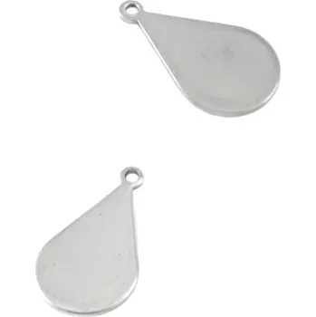 Materiál na výrobu šperku Závěsný přívěsek Kapka 18x10x1mm - 1Ks+B - 1Ks