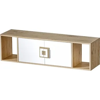 police Závěsná police NIKO 12 dub jasný/bílá