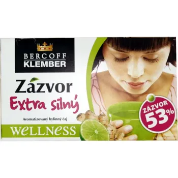 Čaj Bercoff Klember Wellness Zázvor extra silný bylinný čaj 20 x 2 g