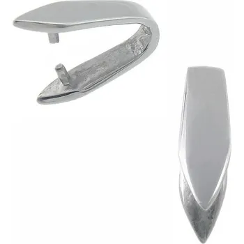 Módní doplněk Leštěné šlupny z chirurgické oceli 12x3mm - 1Ks+B - 1Ks