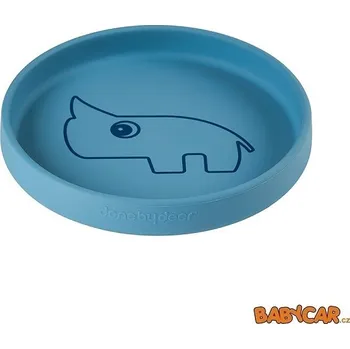 dětská jídelní sada DONE BY DEER silikonový talíř kulatý NOZO Modrá DOPRODEJ!