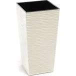 Plastový květináč Finezia vroubek 300x300 mm, krémový