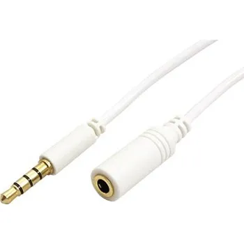 Audio kabel goobay Kabel prodlužovací audio/video 4pol.jack3,5M - 4pol.jack3,5F, 2m, bílý (62362) - 11.92.4357