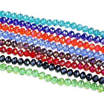 Materiál na výrobu šperku Broušené rondelky AB 3x2mm - 200Ks - Světle Modrá