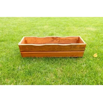 Květináč Dřevěný venkovní truhlík z masivu- borovicové dřevo, 64 cm