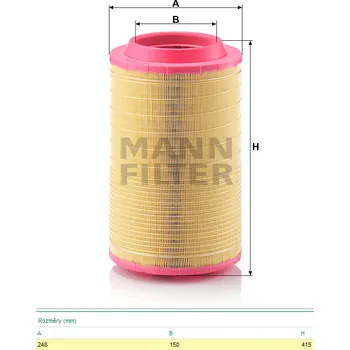 Vzduchový filtr Filtr vzduchový C25860/6 IVECO E.Cargo 150E23