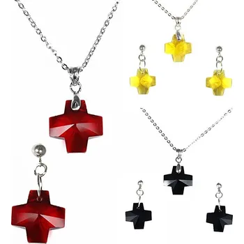 Souprava šperků Souprava křížek - Čirá