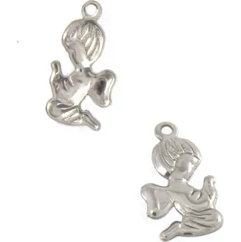 Materiál na výrobu šperku Závěsný přívěsek Anděl 15x8x0,9mm - 1Ks+B - 1Ks