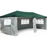 Levný zahradní párty stan 3x6 m klasický, voděodolný, celouzavřený, zelený