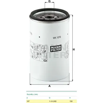 Palivový filtr Filtr paliva WK1070x