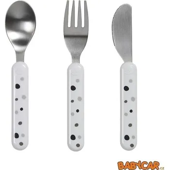 Příbor DONE BY DEER příborový set DREAMY DOTS Bílá DOPRODEJ!