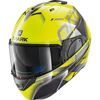 Helma na motorku Recenze Shark Evo-One 2 Keenser Yellow/Black/Anthracite L
