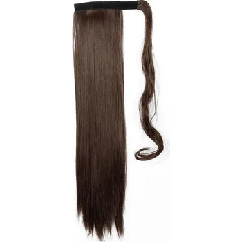 CULÍK --různé barvy, rovný,55-60cm,s omotávkou ze stejných vlasů tmavě hnědý