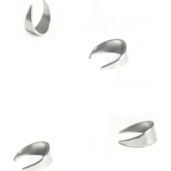 Materiál na výrobu šperku Ocelové šlupny 6x3mm - 1Ks - 3 x 6 x 0,5 mm